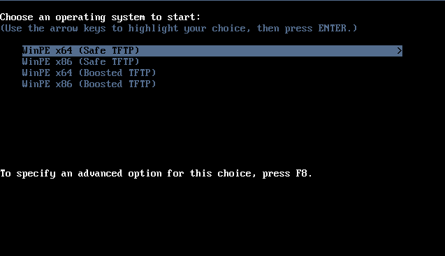 Network boot options
